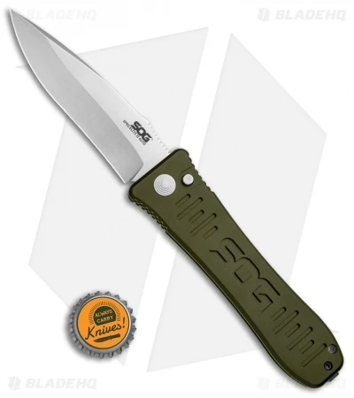 SOG Knives Spec Elite II Large Automatic Knife OD Green (4" Satin) SE-61OD 4 SOG Knives Spec Elite II Large Automatic Knife OD Green (4" Satin) SE-61OD - Image 4