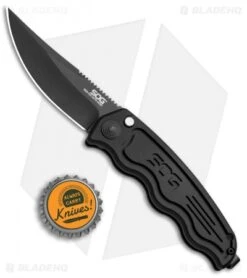 SOG Knives Mini SOG TAC Automatic Knife (3" Black) ST-11 -CRKT Sales Store SOG TAC Clip Point Mini Black ST 11 BHQ 3162 jr bottlecap 2