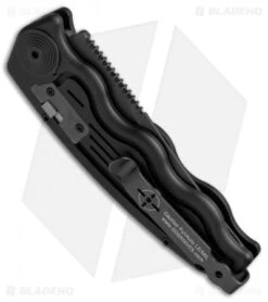 SOG Knives Mini SOG TAC Automatic Knife (3" Black) ST-11 -CRKT Sales Store SOG TAC Clip Point Mini Black ST 11 BHQ 3162 jr side