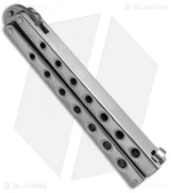 Schrade USA Manilla Folder Butterfly Knife (4.1" Satin D2) SCMF -CRKT Sales Store Schrade USA Manilla Butterfly D2 SCHMF BHQ 67419 jr side