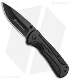 Smith & Wesson Drop Point Spring Assisted Knife (3" Black) 1084304