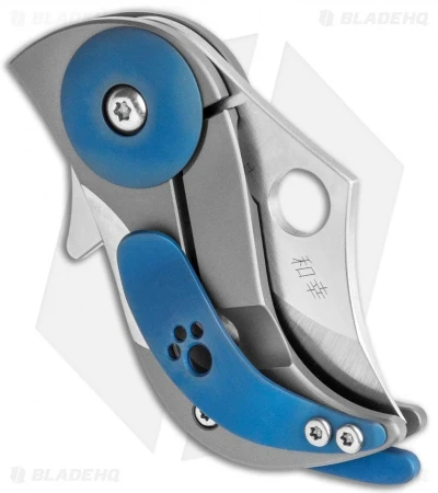 Spyderco Pochi Frame Lock Knife Titanium (1.56" Satin S45VN) 3 Spyderco Pochi Frame Lock Knife Titanium (1.56" Satin S45VN) - Image 3