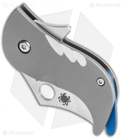 Spyderco Pochi Frame Lock Knife Titanium (1.56" Satin S45VN) 2 Spyderco Pochi Frame Lock Knife Titanium (1.56" Satin S45VN) - Image 2