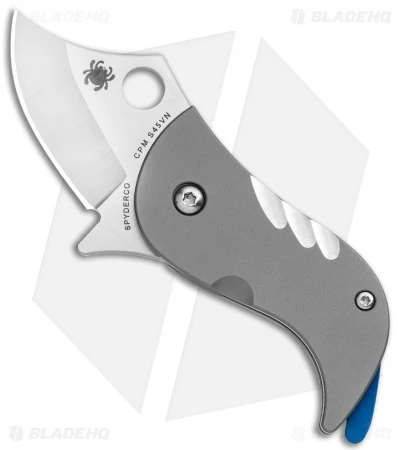 Spyderco Pochi Frame Lock Knife Titanium (1.56" Satin S45VN) 1 Spyderco Pochi Frame Lock Knife Titanium (1.56" Satin S45VN)