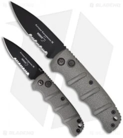 Boker Mini Kalashnikov Automatic Knife Gray (2.5" D2 Black Serr) -CRKT Sales Store boker kalashnikov mini 01kals73b size comparison
