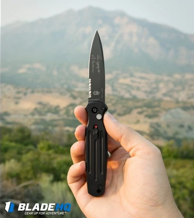 Gerber Mini Covert Automatic Knife Black (2.8" Black Serr) 30-000244 3 Gerber Mini Covert Automatic Knife Black (2.8" Black Serr) 30-000244 - Image 3
