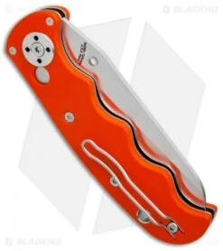 Spyderco Autonomy Automatic Knife Orange G-10 (3.75" Satin Serr) C165GSOR 5 Spyderco Autonomy Automatic Knife Orange G-10 (3.75" Satin Serr) C165GSOR -CRKT Sales Store spyderco autonomy orange satin serr sc165gsor BHQ 34300 jr side