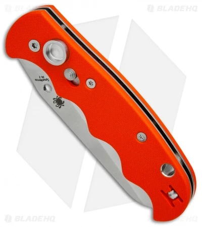 Spyderco Autonomy Automatic Knife Orange G-10 (3.75" Satin Serr) C165GSOR 2 Spyderco Autonomy Automatic Knife Orange G-10 (3.75" Satin Serr) C165GSOR - Image 2