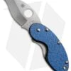 Spyderco Cricket Blue Nishijin Frame Lock Knife (1.9" Satin) C29GFBLP