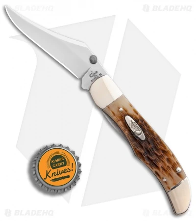 Case Kickstart Mid-Folding Hunter Assisted Knife Jigged Amber Bone (61265AC SS) 4 Case Kickstart Mid-Folding Hunter Assisted Knife Jigged Amber Bone (61265AC SS) - Image 4
