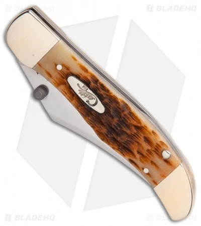 Case Kickstart Mid-Folding Hunter Assisted Knife Jigged Amber Bone (61265AC SS) 3 Case Kickstart Mid-Folding Hunter Assisted Knife Jigged Amber Bone (61265AC SS) - Image 3